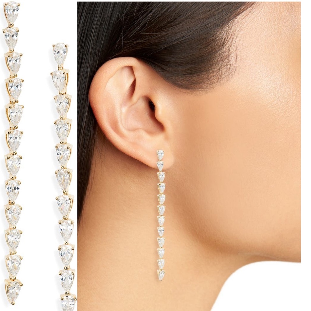NWT Jules Smith Double Cascade Drop Earrings